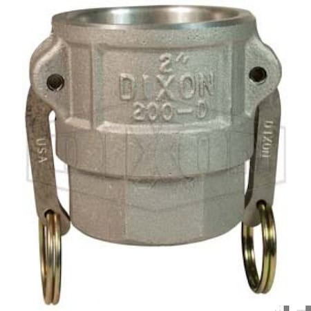 Dixon Type D Cam and Groove Coupler, 2-1/2 in Nominal, Female Coupler x FNPT End Style, Aluminum, Domestic 250-D-AL